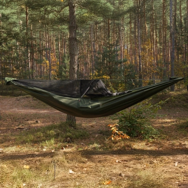 Hamak Lekki Turystyczny Ważka V1 Long + Moskitiera TigerWood Green