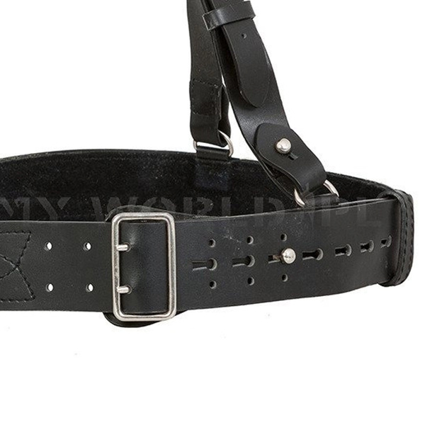 Dutch Military Leather Belt With Sam Browne Belt Black Genuine Military Surplus New