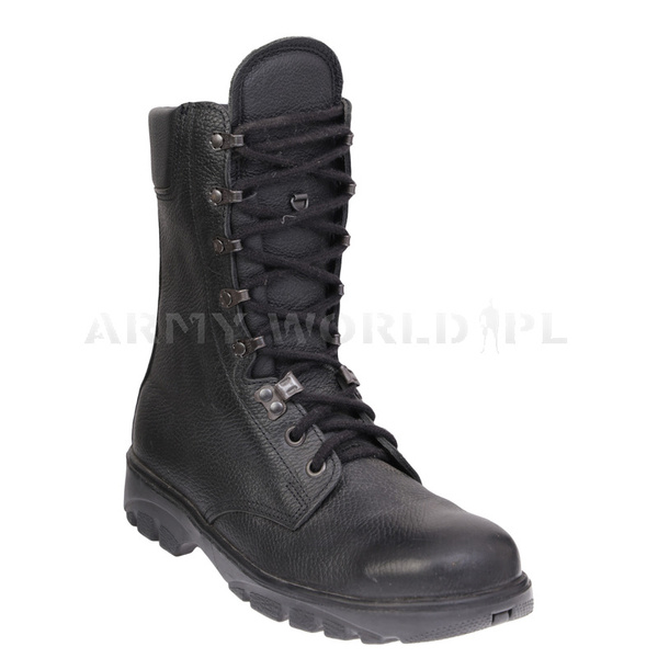 Buty Wojskowe Skórzane Bergmann Czarne Oryginał Nowe