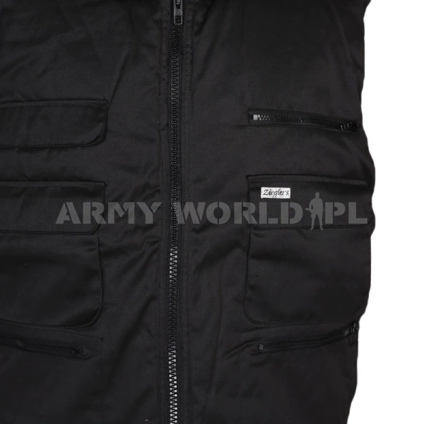 Bezrękawnik Vest Ziegler's Z Kieszeniami Czarny Powystawowy