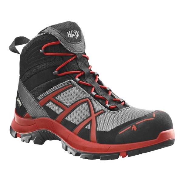 Workwear Boots Haix ® BLACK EAGLE Safety 40 Mid Gore-Tex Stone / Red (610020) New II Quality