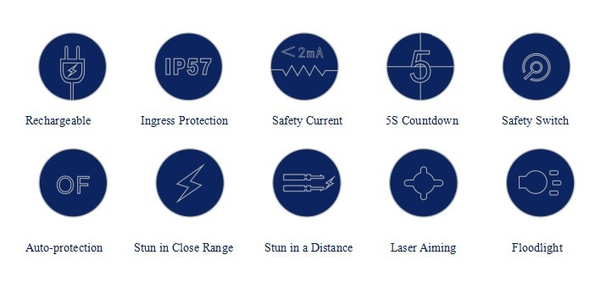 Paralizator Strzelający Taser TX100P 55.000 V Husha Zestaw Basic