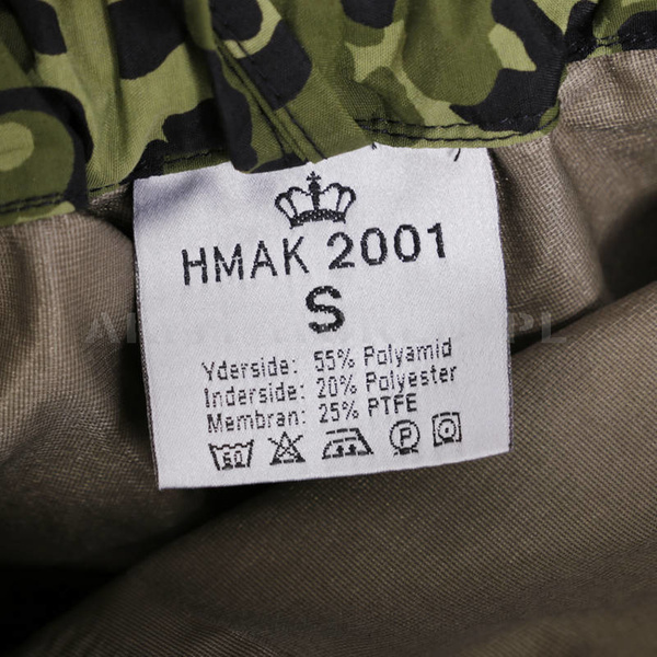 Spodnie Przeciwdeszczowe Wojskowe Duńskie Model II M84 Camo Oryginał Demobil DB