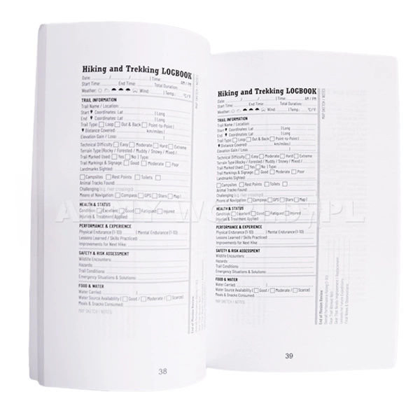 Zeszyt „Hiking Logbook” Rygor