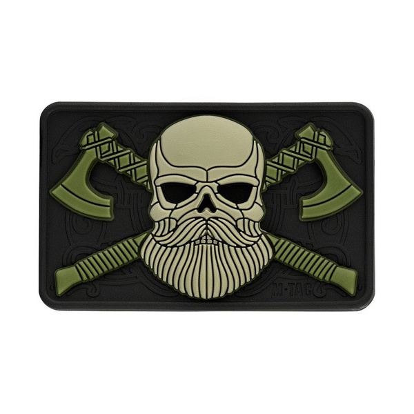 Naszywka Bearded Skull 3D PVC M-Tac Czarny / Olive (51113201)