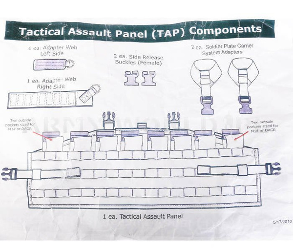 Us Army Tactical Assault Panel TAP + Harness UCP Genuine Military Surplus New