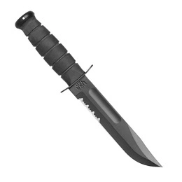 Knife Black Serrated + Scabbard GFN Ka-Bar