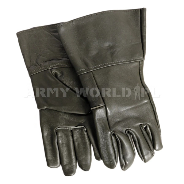 Rękawice Wojskowe Skórzane Bundeswehr Brązowe Oryginał Demobil BDB