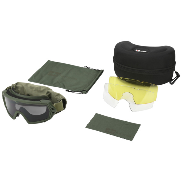 Gogle Taktyczne ANTIFOG UV + 3 Szybki JB Tacticals Zielone (JB-GLS-0002)