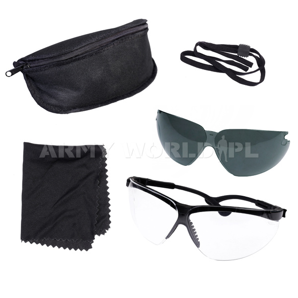 Okulary Taktyczne US Army UVEX XC Military Eyewear Protection Kit 2 Szybki Oryginał Jak Nowe