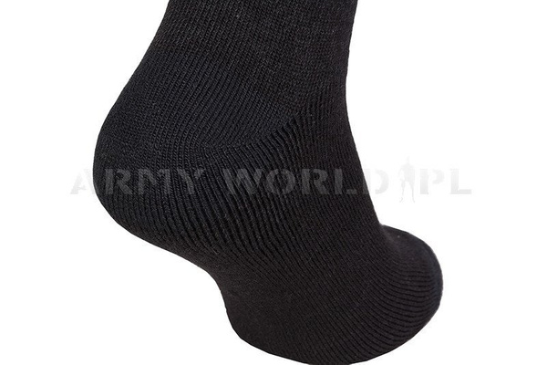 Skarpety Wojskowe Czarne Pasek Czerwony Oryginał Demobil BDB
