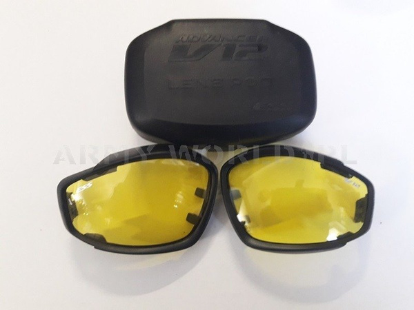 Ballistic Goggles Lenses ESS ADVANCER V12 Yellow Genuine Military Surplus Unused