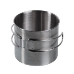 Kubek Ze Skladanym Uchwytem 600 ml Mil-tec Stalowy (14602600)