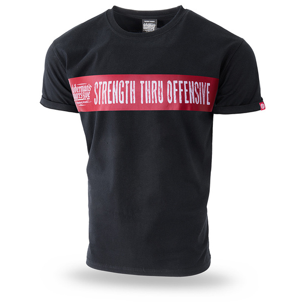 T-shirt Strength Thru Offensive Doberman's Aggressive Czarny Nowy 