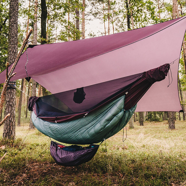 Hamak DRAKA Lesovik 25 + System Zawieszenia SNEKA Burgundy Ron