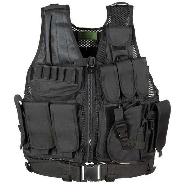 USMC Tactical Vest With Holster And Belt MFH Black