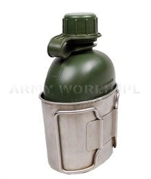 Military Dutch Flask With Cup Original Demobil