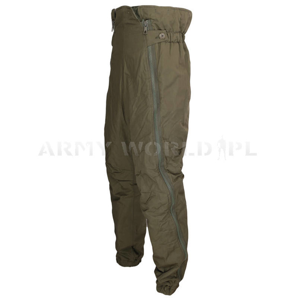 Spodnie Szwedzkie Ocieplane Suwaki Na Nogawkach Olive Oryginał Demobil BDB
