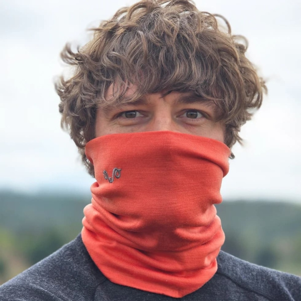 Komin Trekkingowy (100% Wełna Merino) Woolona Pomarańczowy