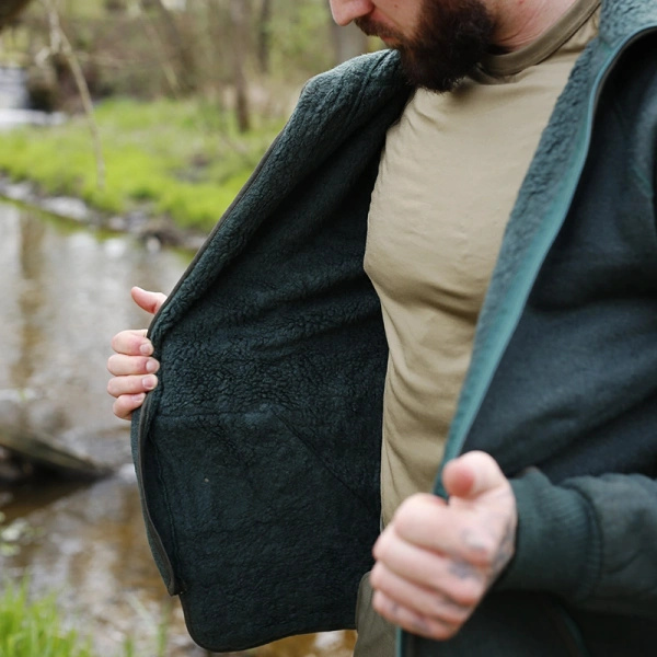 Polar Wełniany Wojskowy Holenderski Olive Oryginał Demobil BDB