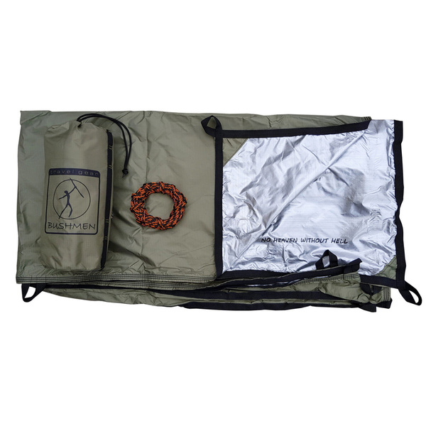 Waterproof Rescue Tarpaulin With Thermo Insulation Thermo-Tarp 4x3 m Bushmen Olive New