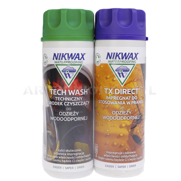Zestaw Twin Pack Płyn Tech Wash + Impregnat TX.Direct Wash In Nikwax 300 ml
