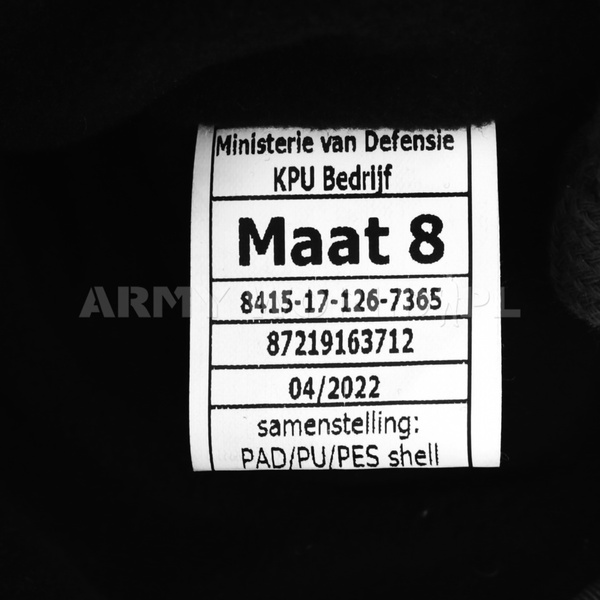 Rękawice Wojskowe Holenderskie KPU Czarne Oryginał Nowe