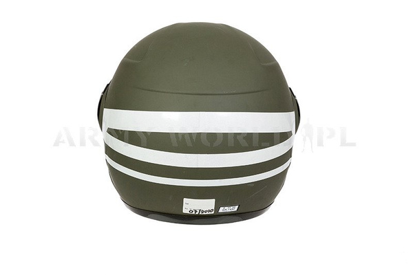 Kask Motocyklowy Włoski Otwierany Model II Olive Oryginał Demobil 