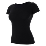 Women's T-shirt Comfort Wool Merino Brubeck Black