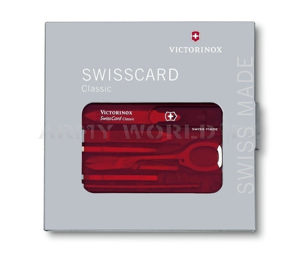  SwissCard Classic / Przybornik Victorinox Czerwony 