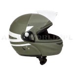 Kask Motocyklowy Włoski Otwierany Model II Olive Oryginał Demobil BDB