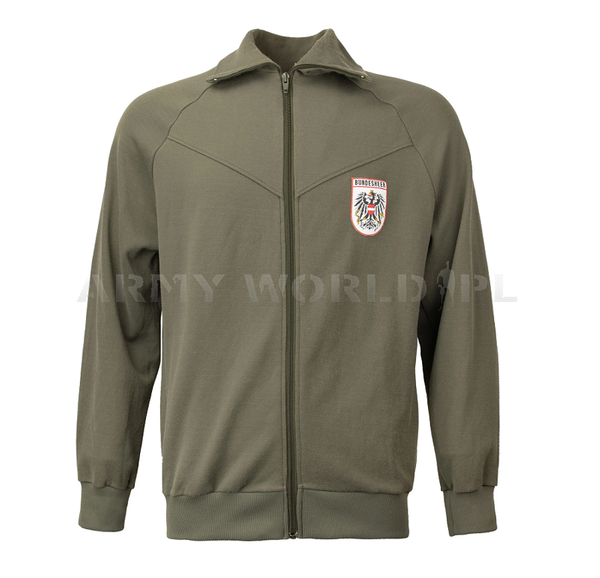 Bluza Dresowa Wojskowa Austriacka M1 Olive Oryginał Demobil DB