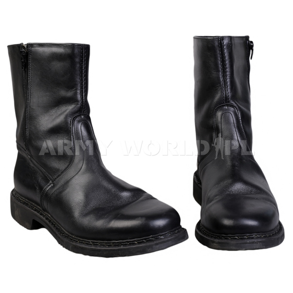 Insulated Derby Boots with Zipper Black Surplus