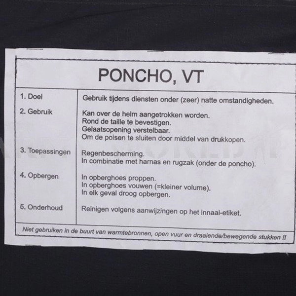 Poncho Peleryna Wojskowa Holenderska Granatowa Oryginał Demobil DB