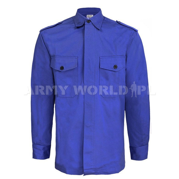 Dutch Military Work Shirt Blue Original New - Set Of 100 Pieces