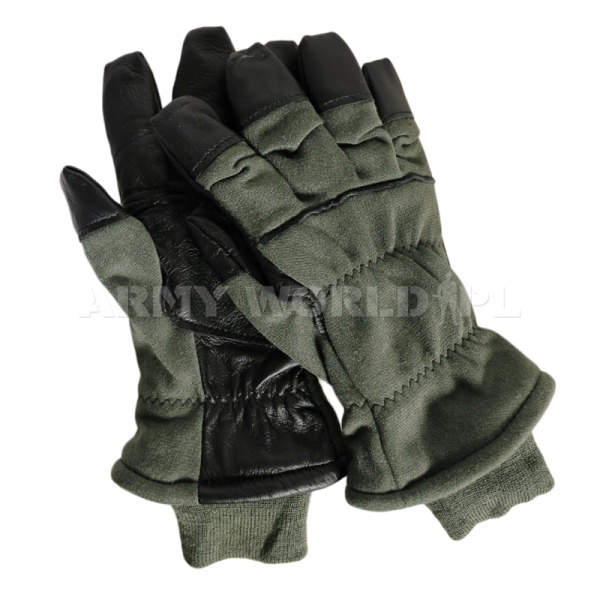 Rękawice Pilota Zimowe Intermediate Cold US Army Olive Oryginał Nowe