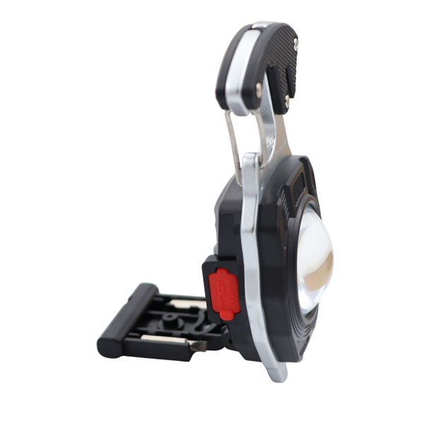 Lampka EDC COB z Pojedynczym Karabińczykiem 8w1 JB Tacticals Czarna