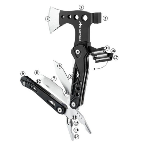 Multitool 17w1 Narzędzie Wielofunkcyjne JB Tacticals (JB-04)