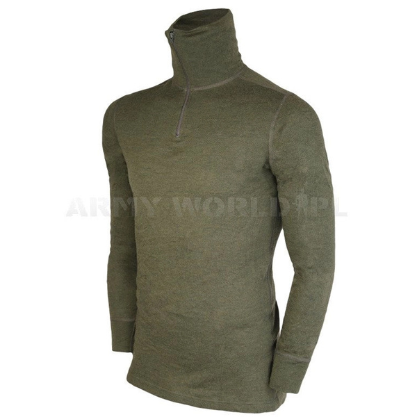 Trikot Wojskowy Holenderski Merino Wool Oryginał Olive Demobil BDB