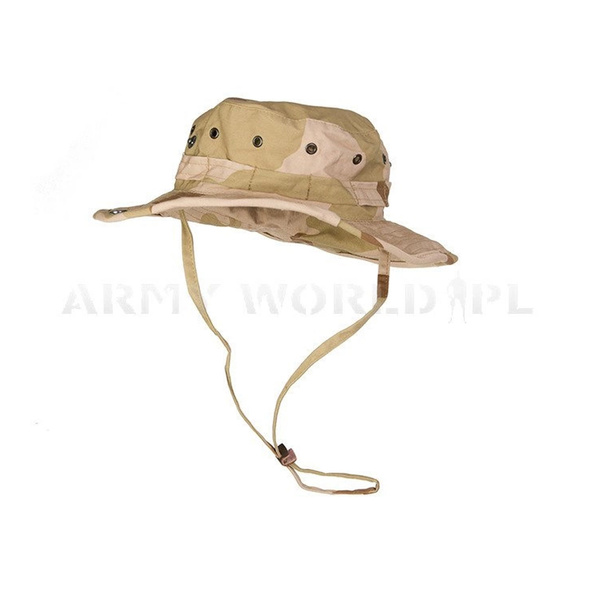 Kapelusz Wojskowy Holenderski "Boonie Hat" Usztywniane Rondo 3-Color Oryginał Demobil BDB