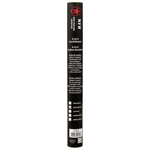Światło Chemiczne 35 x 2.5 cm MFH Zielone 12h (26016H)