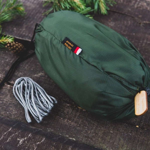 Hamak Lekki Turystyczny Ważka V2 Long + Moskitiera Single Zip TigerWood Green
