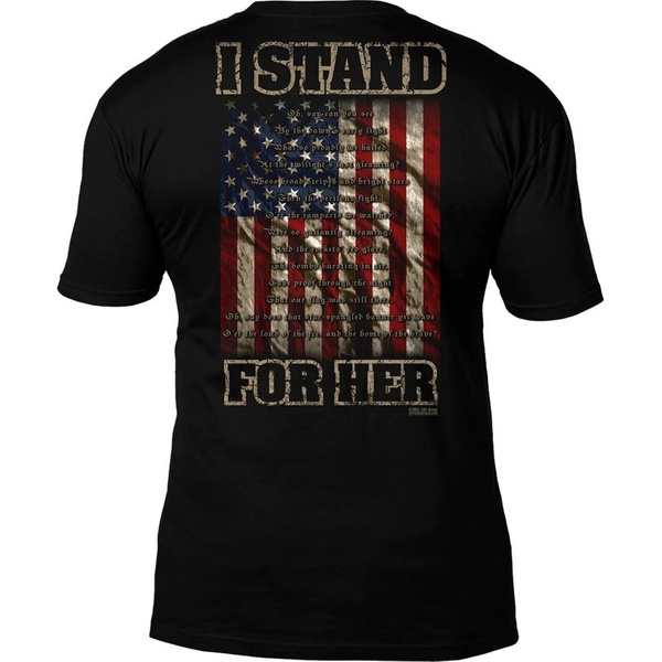 T-shirt 'I Stand For Her' National Anthem 7.62 Design Czarny