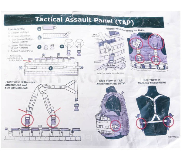 Panel Szturmowy Taktyczny TAP Tactical Assault Panel + Zestaw Uprzęży US Army UCP Oryginał Nowy