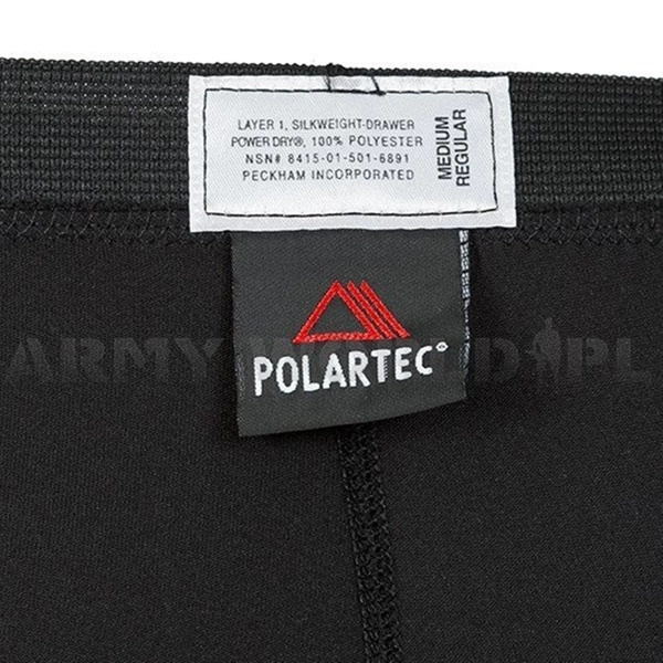 Kalesony Termoaktywne US Army LEVEL 1 POLARTEC Czarne Oryginał Nowe