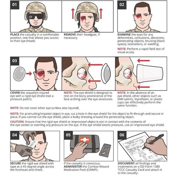 Opatrunek Na Oko Rhino Rescue Eye Shield White (698049)