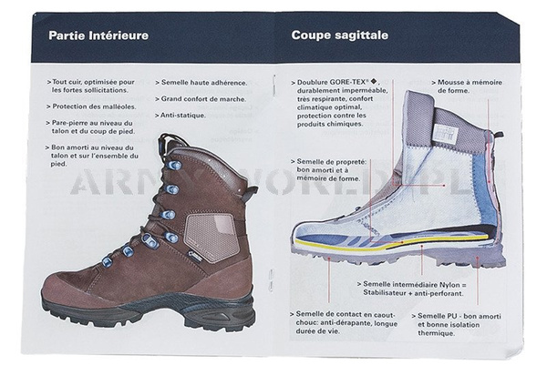 Buty Wojskowe Francuskie Haix Nepal Pro Brąz Nowe - II Gatunek