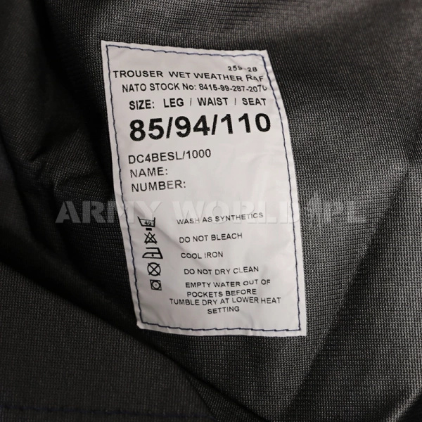 Spodnie Wojskowe Brytyjskie RAF Gore-Tex Granatowe Oryginał Nowe