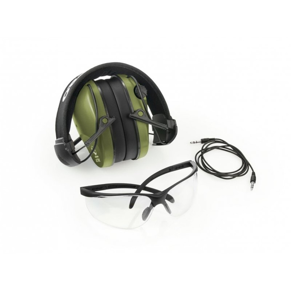 Ochronniki Słuchu RealHunter Active PRO Olive + Okulary RealHunter