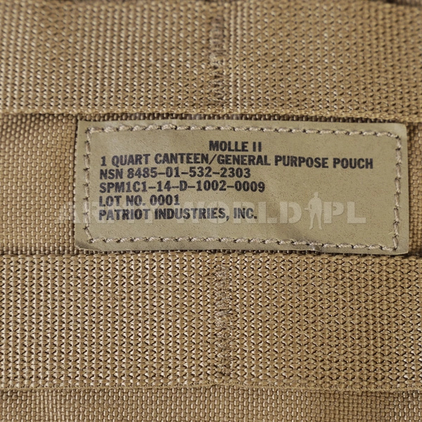 US Army Molle II Canteen Pouch / General Purpose Coyote Original Used